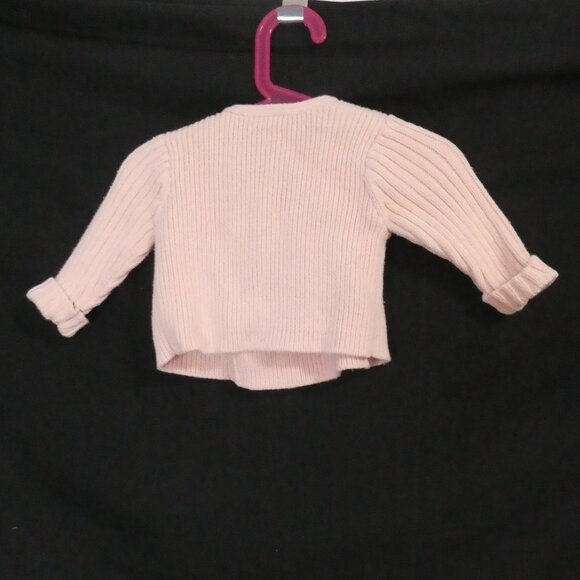 Y2K - OLD NAVY | 3-6 months | Adorable Baby Pink Knit Cardigan | Rolled Cuffs - Picture 2 of 12
